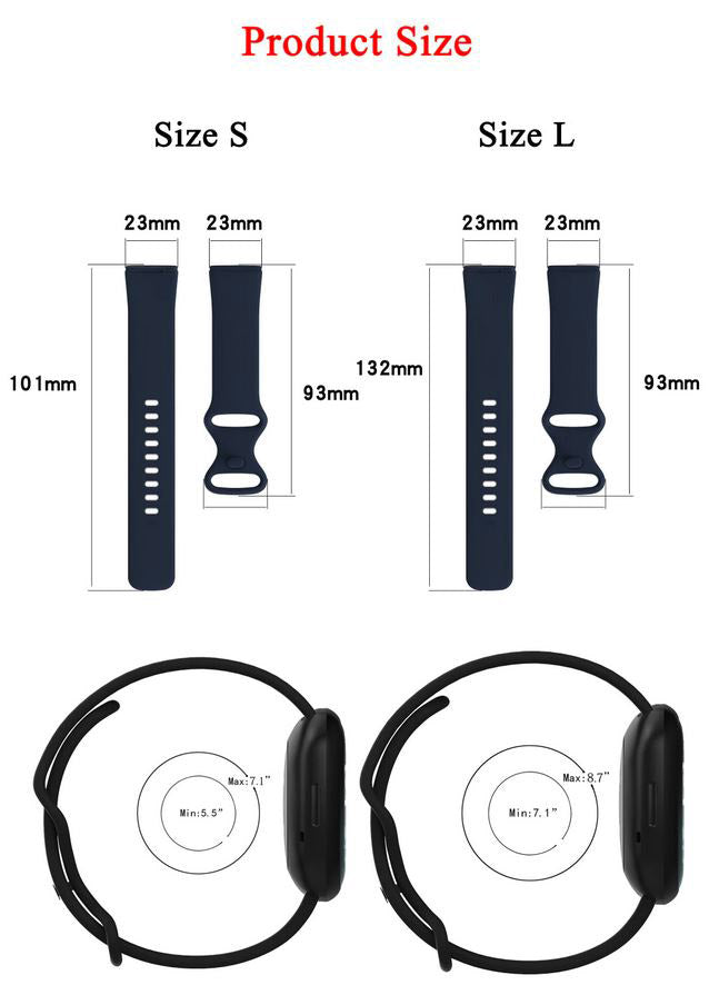 strap for fitbit versa 3 size guide
