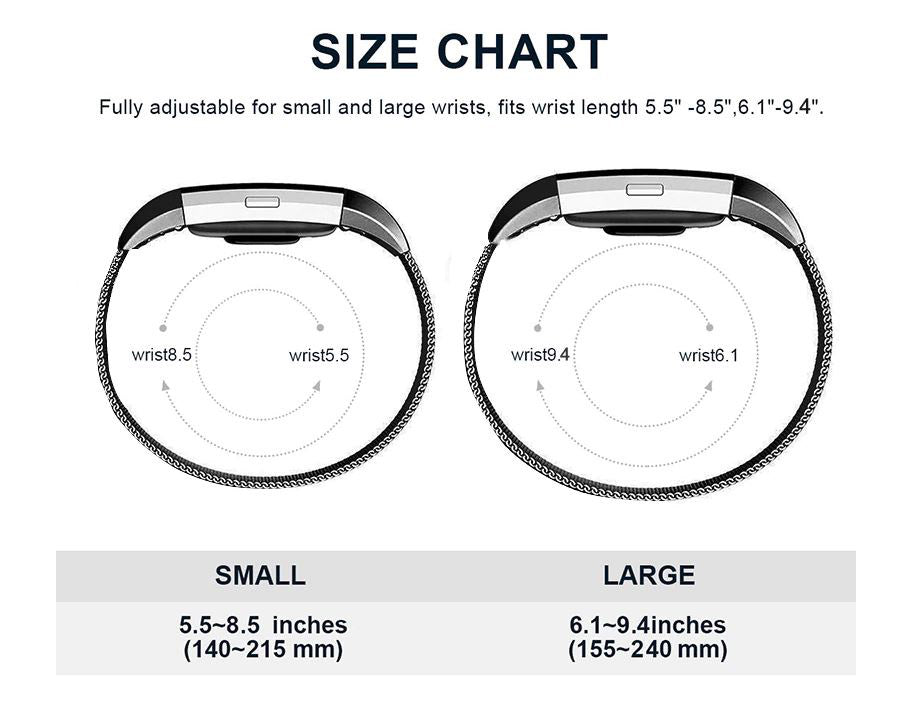fitbit charge 3 band replacement size guide