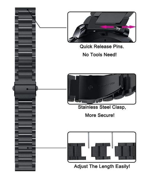 Plain Amazfit Stratos 3 Wristband in Stainless Steel