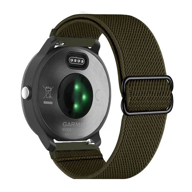 Strap For Garmin Forerunner 645 Plain in army green