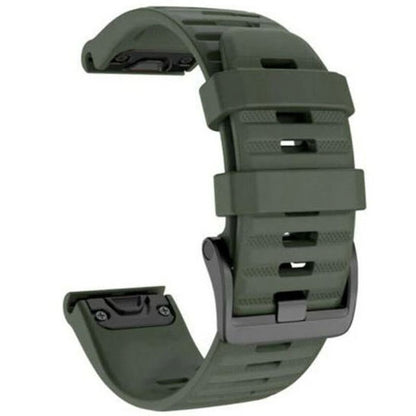 Plain Garmin Descent Mk1 Watchband in Silicone in army green