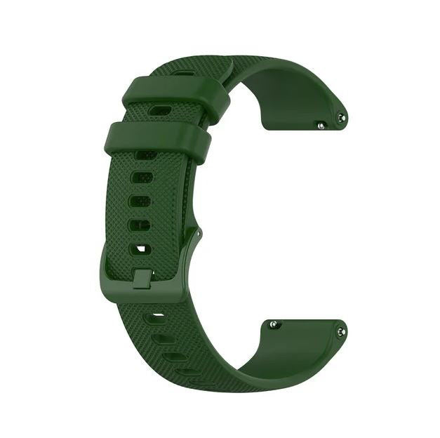 Textured Garmin Vivomove 3S Watchband in Silicone in army green