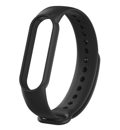 Plain Xiaomi Mi Band 6 Watchband in Silicone in black