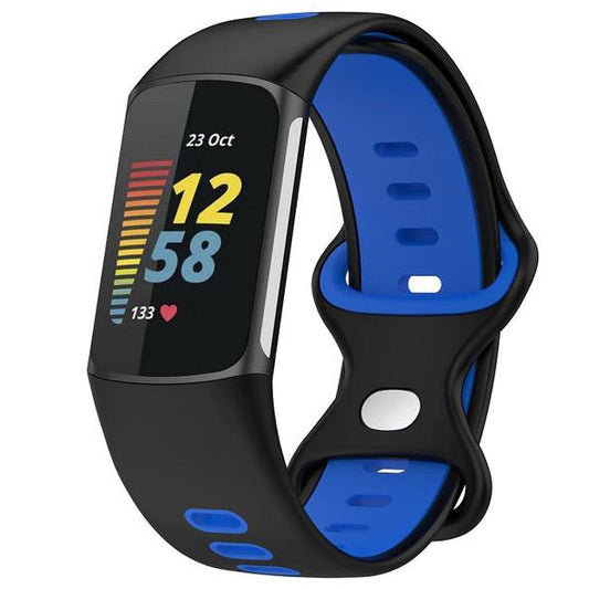 Strap For Fitbit Charge 6 Breathable in black blue