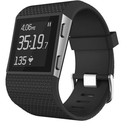 Strap For Fitbit Surge Textured in black