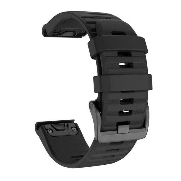 Plain Garmin Fenix 5 Watchband in Silicone in black