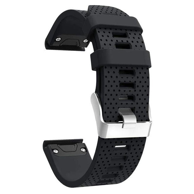 Plain Garmin Fenix 6S Wristband in Silicone in black