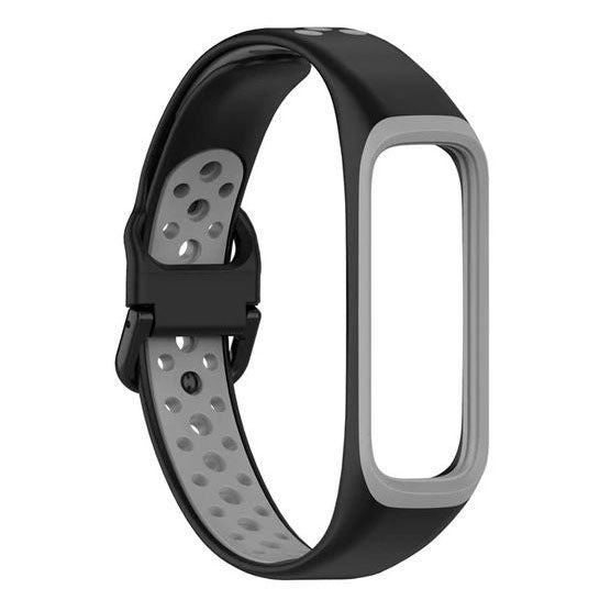 Band For Samsung Galaxy Fit 2 (SM-R220) Breathable in black grey