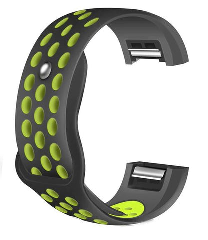 fitbit charge 2 bands black green