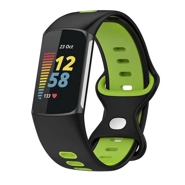 Bracelet For Fitbit Charge 6 Breathable in black green