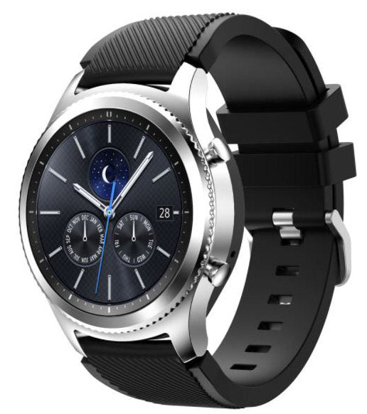 Textured Huawei Watch GT3 46mm Watchband in Silicone in black