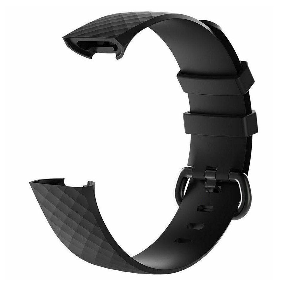 Plain Fitbit Charge 4 Band in Silicone in black