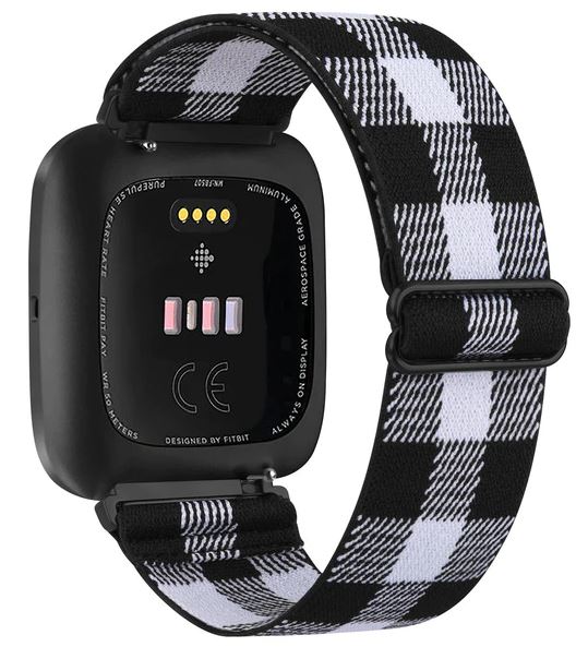 fitbit versa 4 watch band in black white