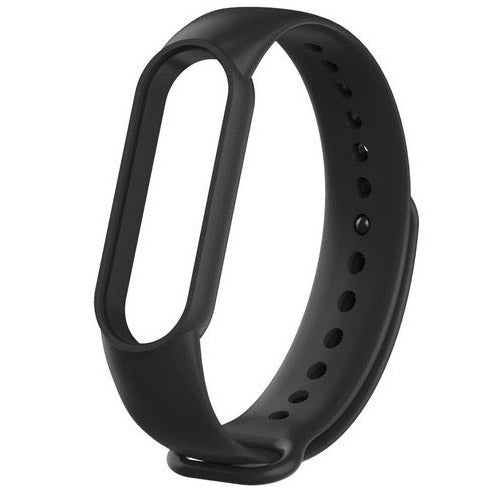 Plain Xiaomi Mi Band 7 Watchband in Silicone in black