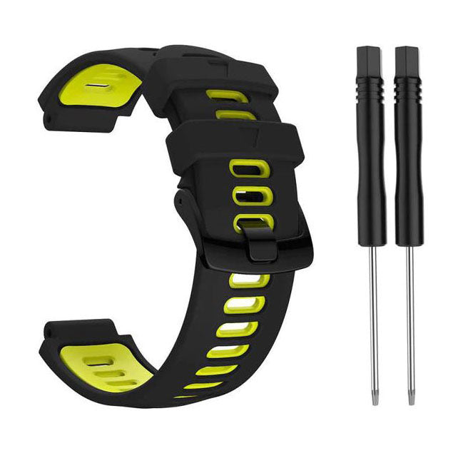 Wristband For Garmin Forerunner 735XT 22mm in black yellow