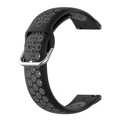 Breathable Fitbit Versa 2 Band in Silicone in black grey