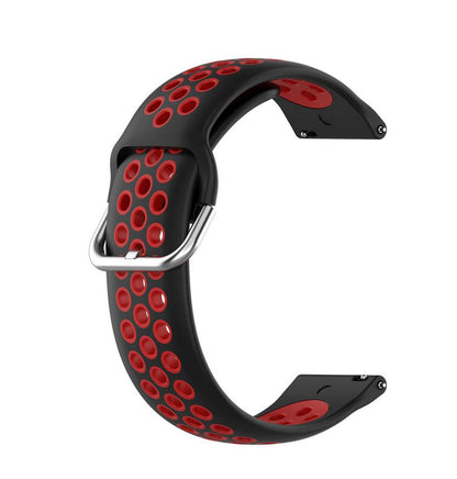 fitbit versa band black red