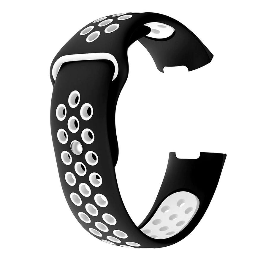 Wristband For Fitbit Charge 3 22mm in black white