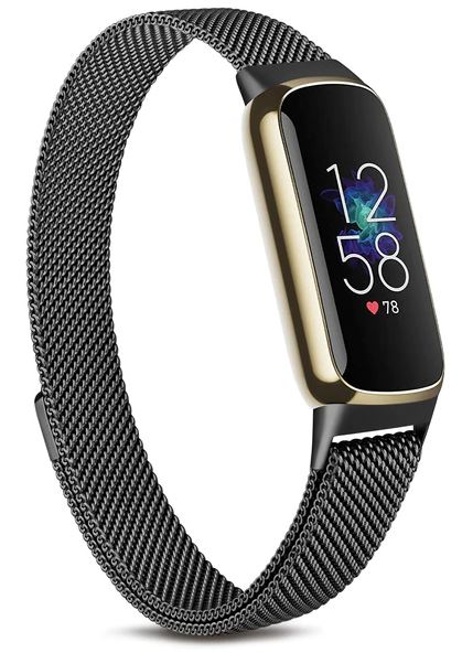 fitbit luxe strap replacement in black