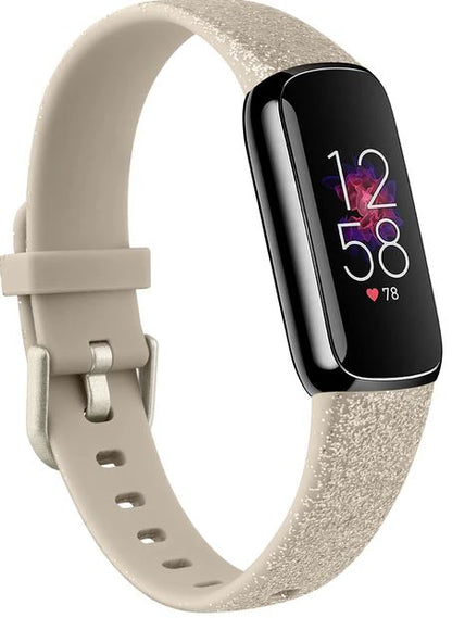 fitbit luxe wristband in bling gold