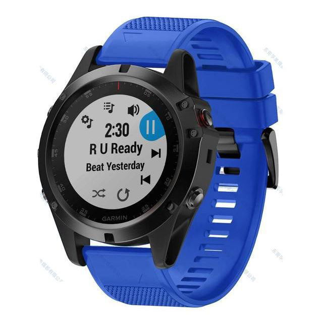 Band For Garmin Fenix 6S Plain in blue