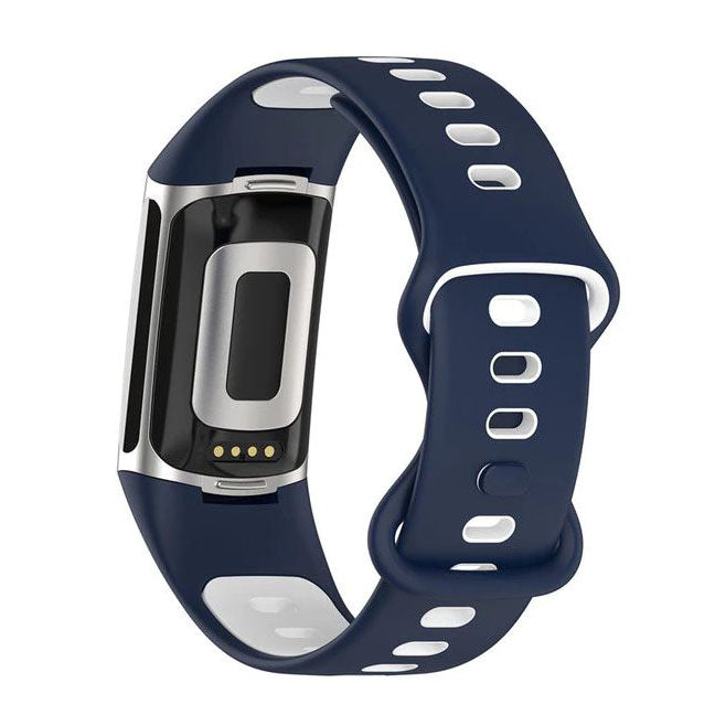 Bracelet For Fitbit Charge 6 Breathable in blue white
