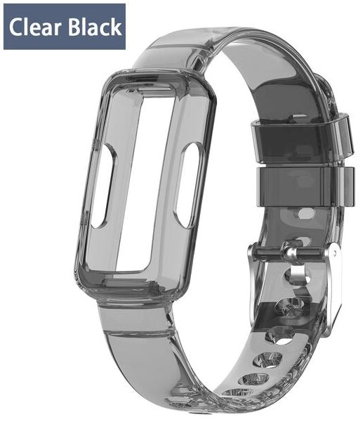 fitbit inspire hr band replacement in clear balck