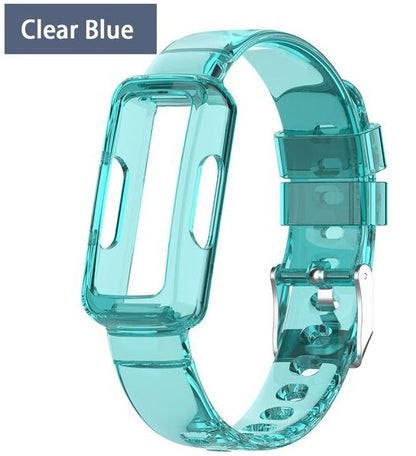 strap for fitbit inspire hr clear blue