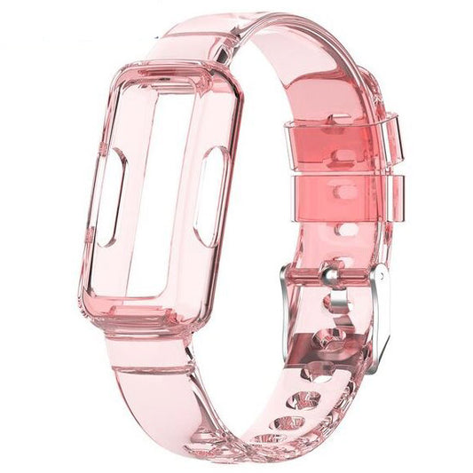 Strap For Fitbit Luxe Plain in clear red