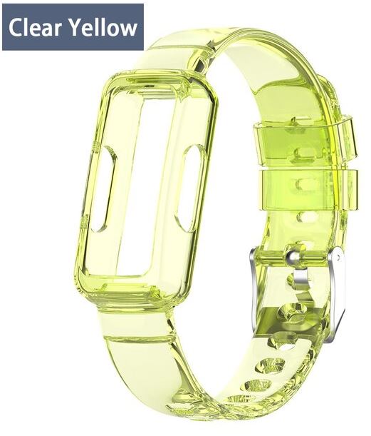 fitbit inspire hr bands in clear yellow