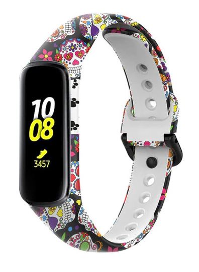 samsung galaxy fit 2 straps colorful skull