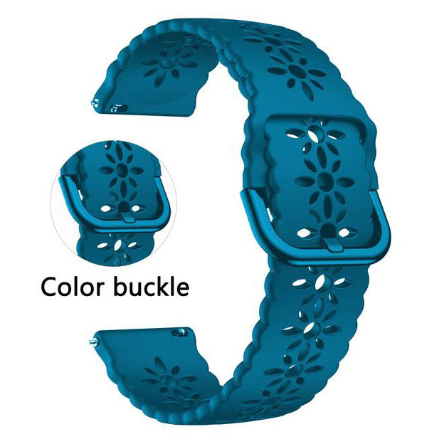 Breathable Garmin Vivomove 3 Watchband in Silicone in cyan