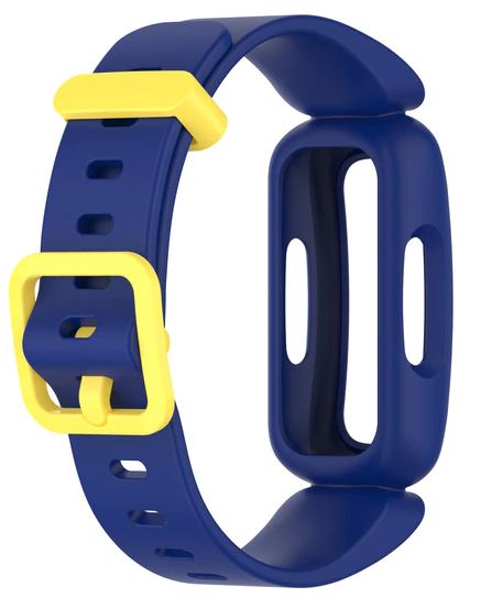 fitbit ace 3 watch band in dark blue yellow