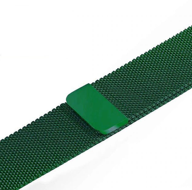 Strap For Garmin Fenix 7 Milanese in dark green