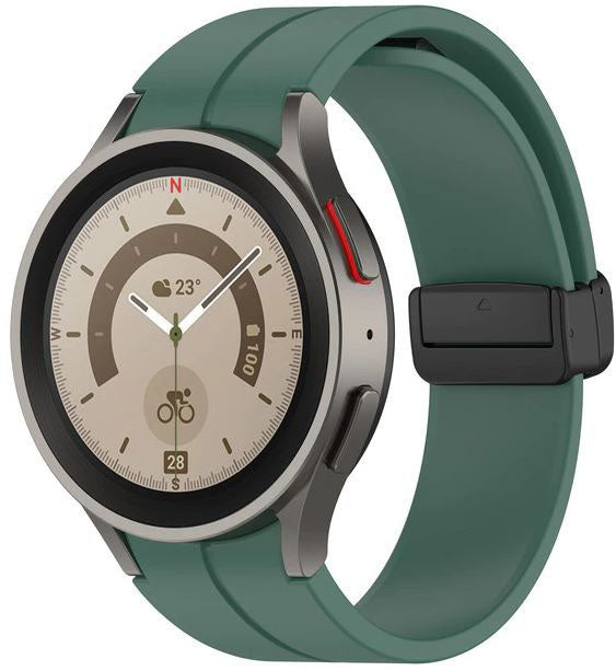 Strap For Samsung Galaxy Watch 5 Plain in dark green