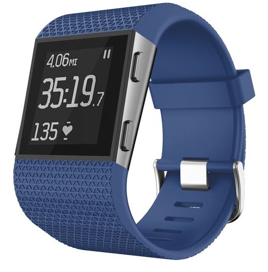 fitbit surge strap replacement in deep blue