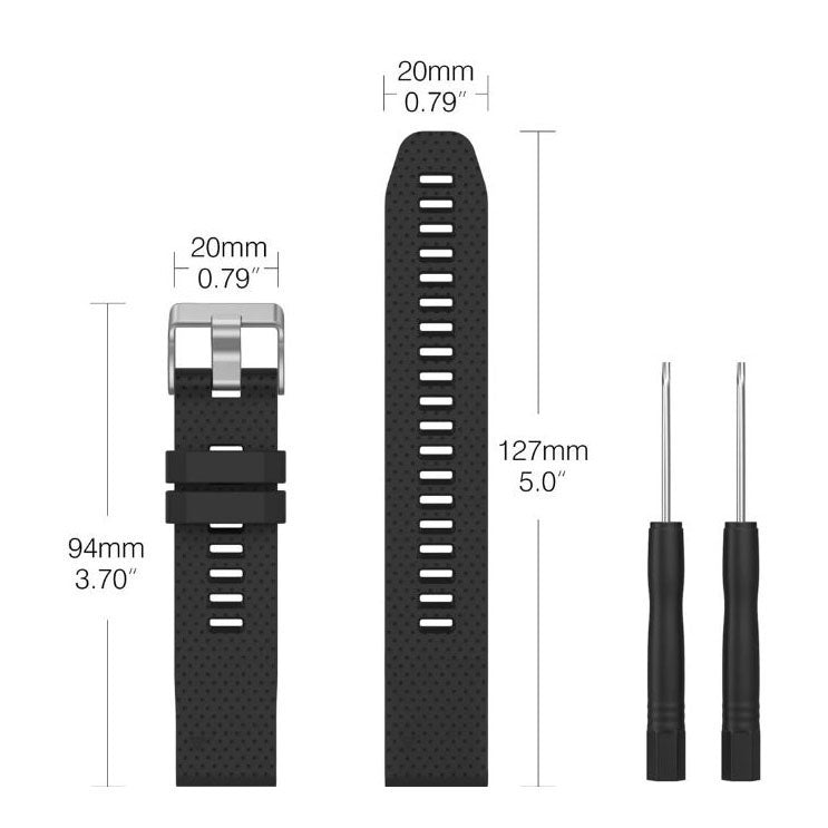 Plain Garmin Fenix 6S Band in Silicone