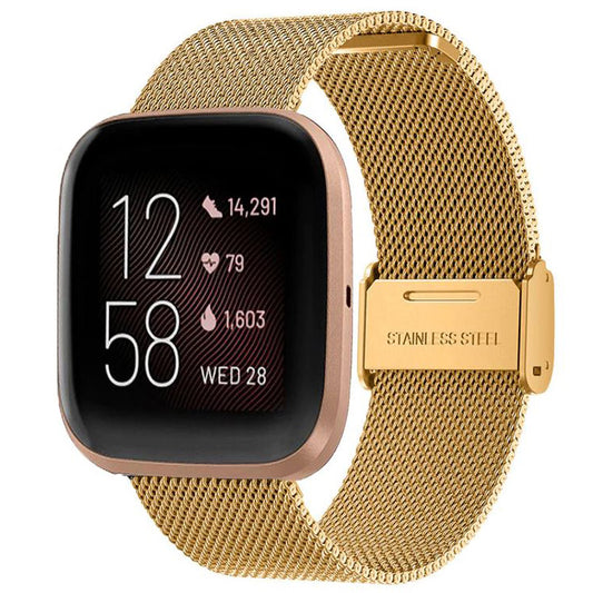 Strap For Fitbit Versa Lite Milanese in gold