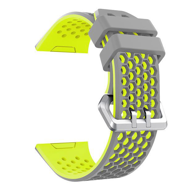 fitbit ionic watch band in gray yellow
