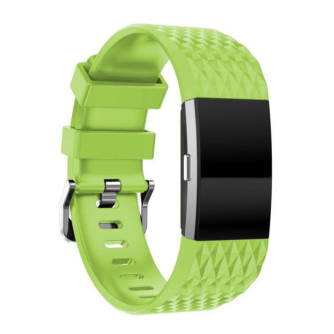 Textured Fitbit Charge 2 Band in Silicone in green