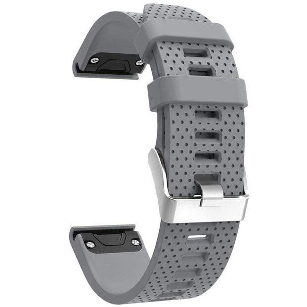 Plain Garmin Fenix 7S Band in Silicone in grey