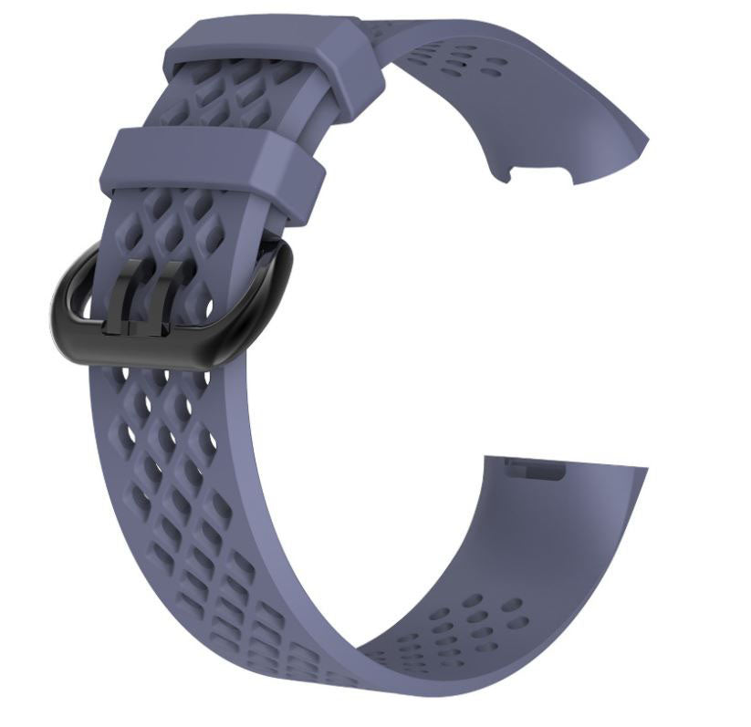 Breathable Fitbit Charge 4 Wristband in Silicone in grey