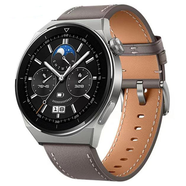 Plain Samsung Gear S3 Wristband in Leather in grey