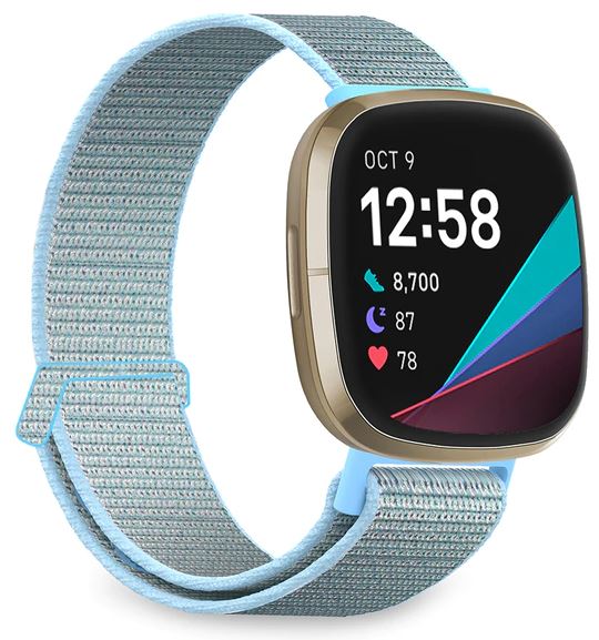 band for fitbit versa 4 in lake blue