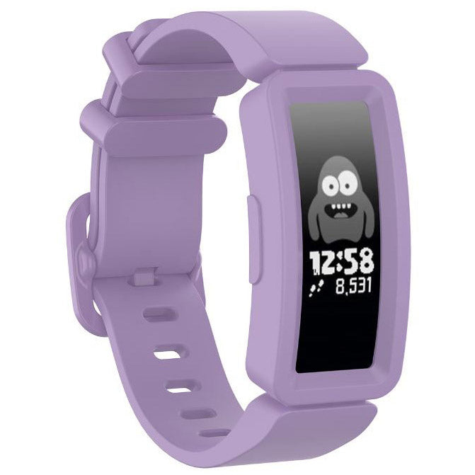 Plain Fitbit Ace 2 Watchband in Silicone in light purple