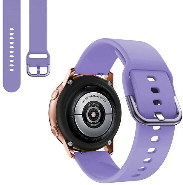 Plain Samsung Galaxy Watch 4 Watchband in Silicone in lilac