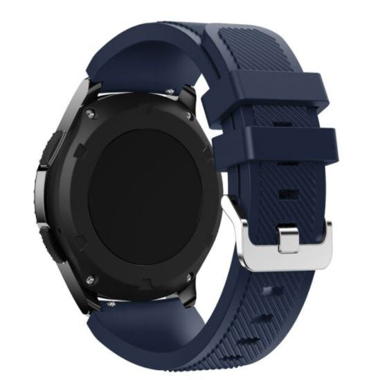 Textured Universal 22mm Band in Silicone in midnight blue