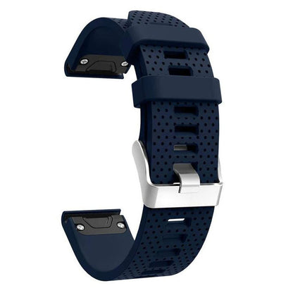 Plain Garmin Fenix 6S Watchband in Silicone in midnight blue