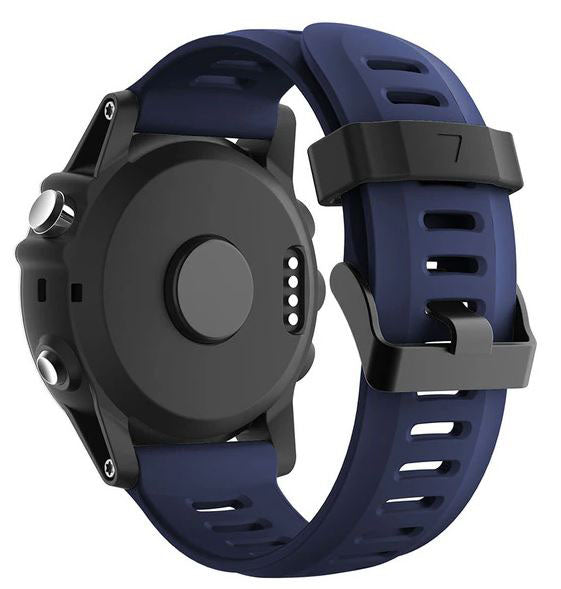 Plain Garmin Fenix 6X Band in Silicone in midnight blue