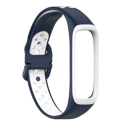 Band For Samsung Galaxy Fit 2 (SM-R220) Breathable in midnight blue white